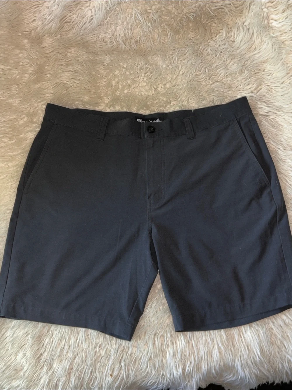 Travis Mathew Black Flat Front Performance Shorts